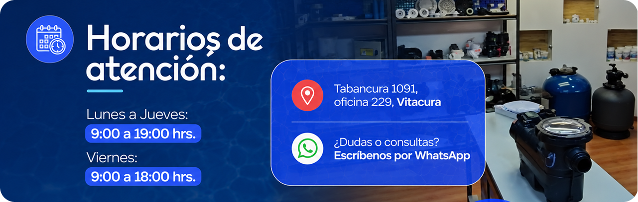 Horarios de atención: Lunes a Jueves de 9:00 a 19:00 hrs, Viernes de 9:00 a 18:00 hrs. Tabancura 1091, oficina 229, Vitacura. Escríbenos por WhatsApp.