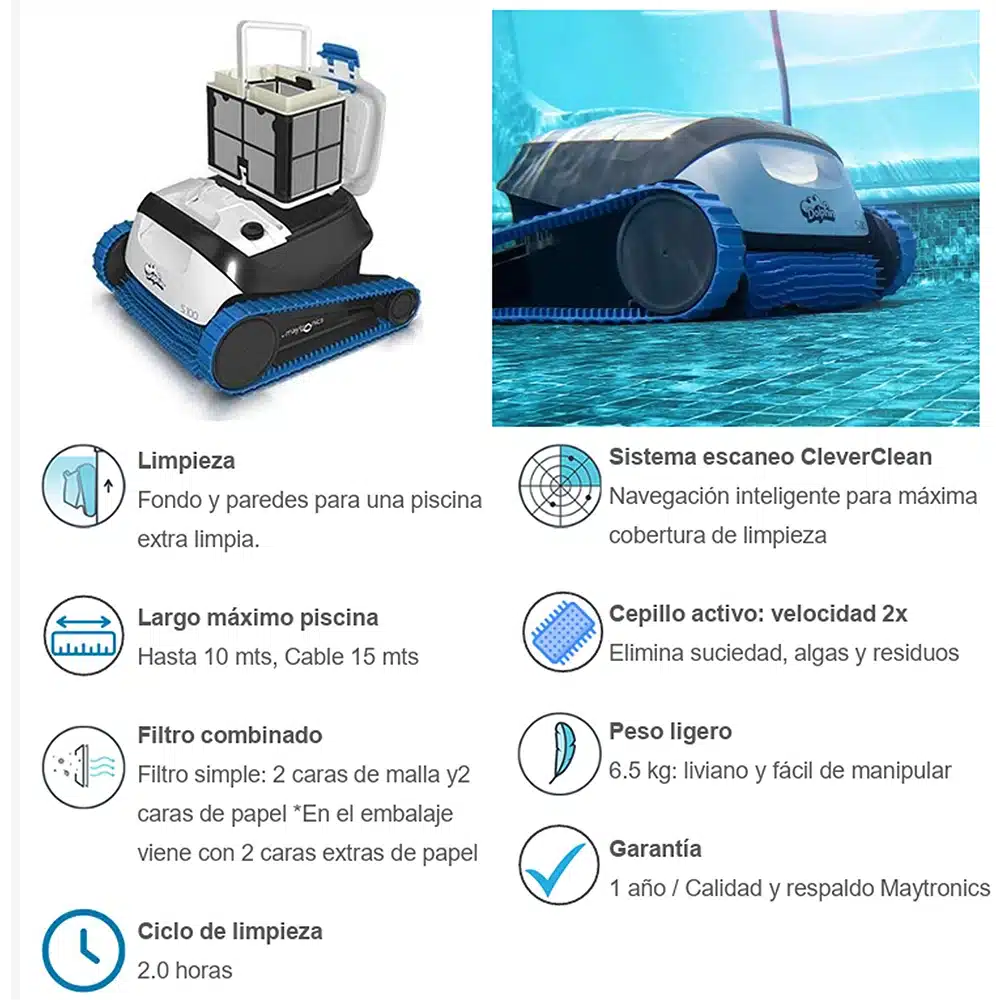 Robot Limpia Piscina Dolphin S200