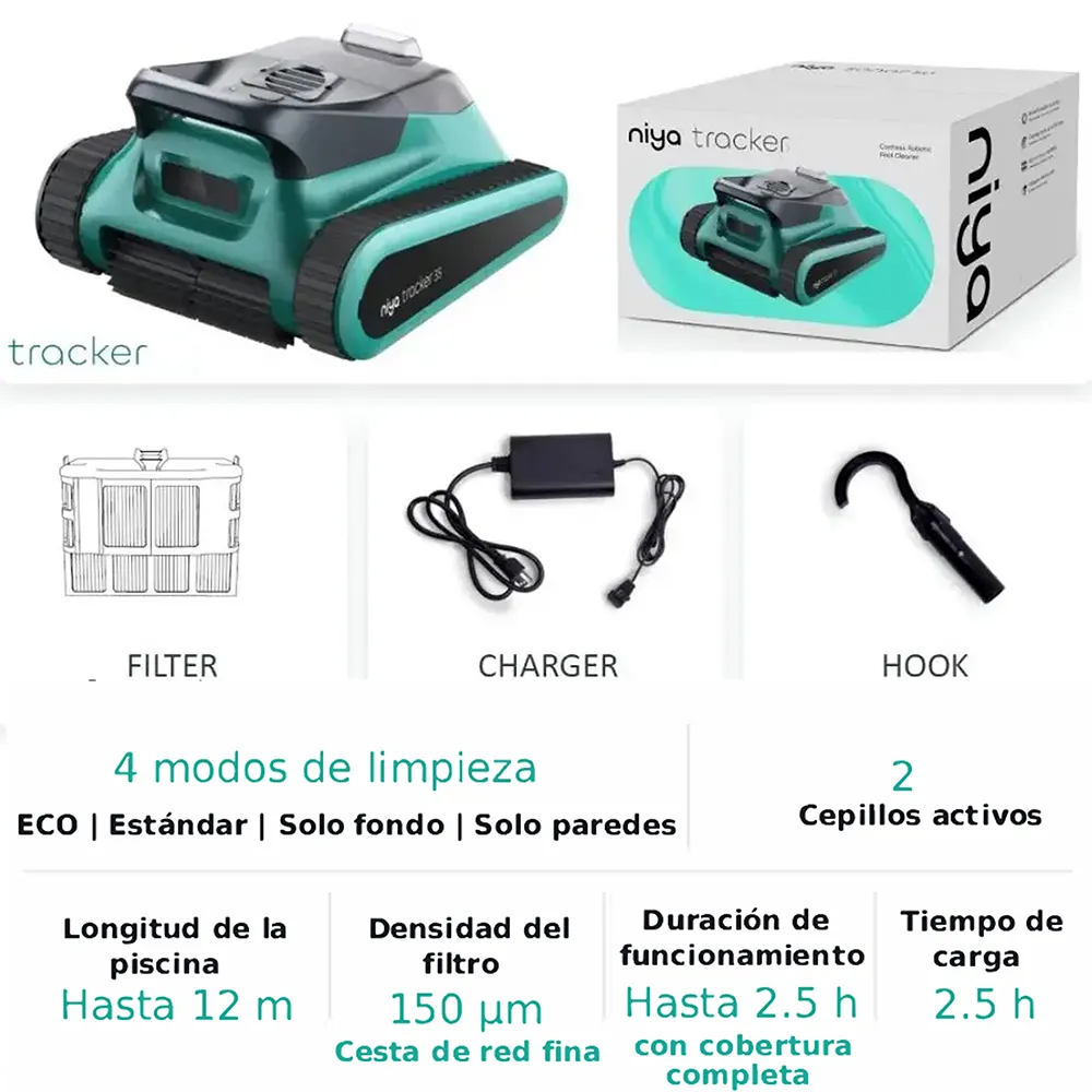 Robot Limpia Piscina Niya Tracker