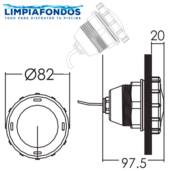 Led Emaux Embutido SPA P50